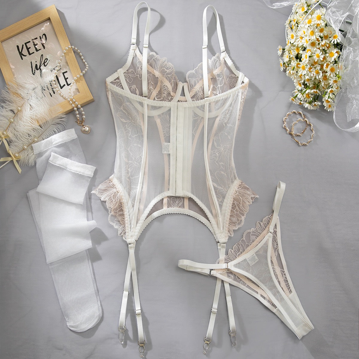 Corset Fleur Blanche