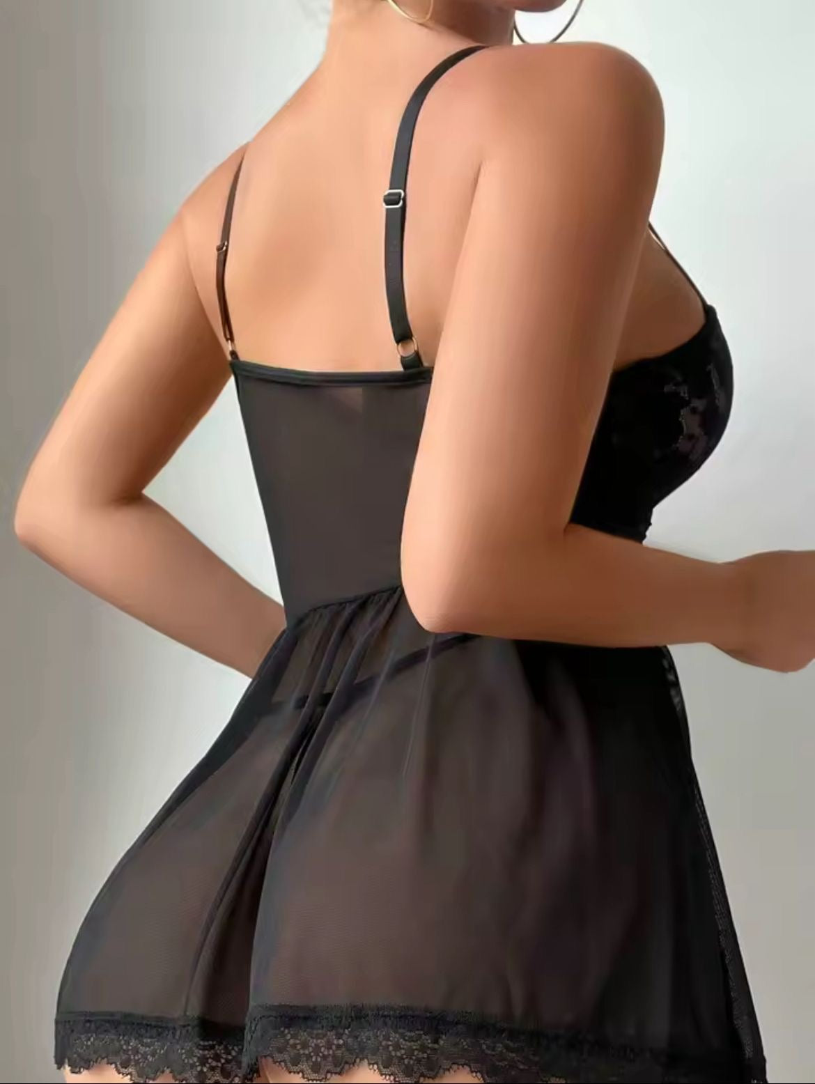 Babydoll Alina - negro