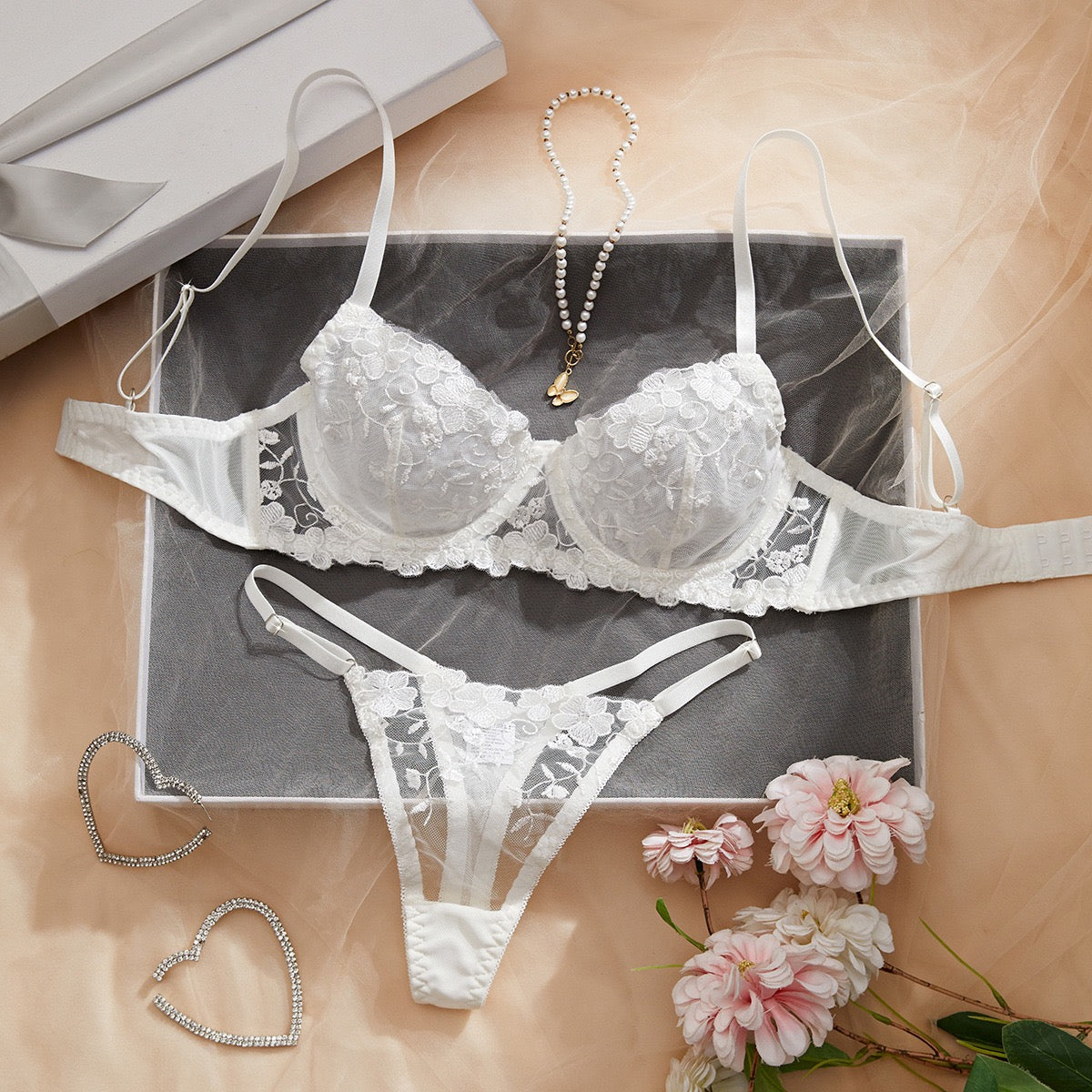 Set Fleur - Blanco